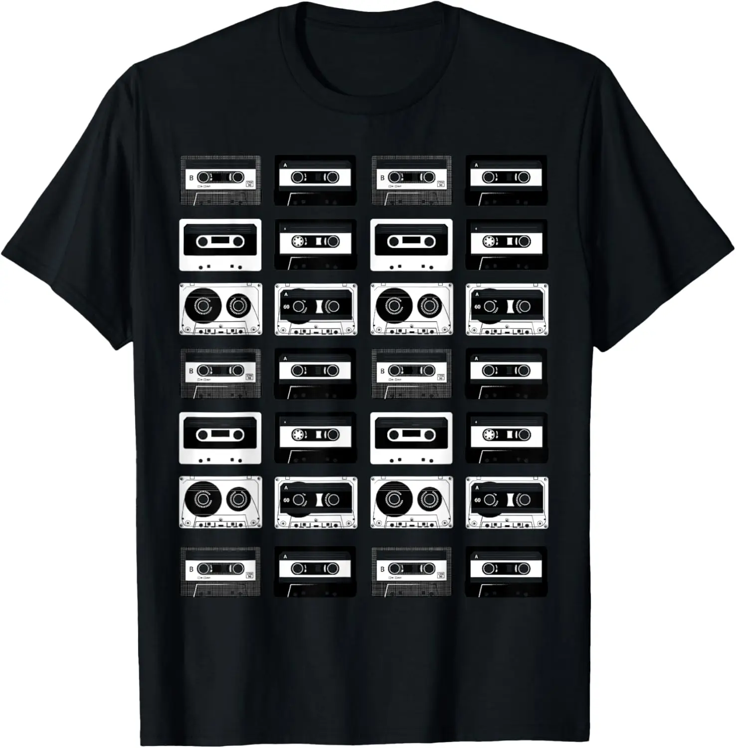 Cassette Tapes Audio Mixtapes 1980s Music Radio DJ T-Shirt