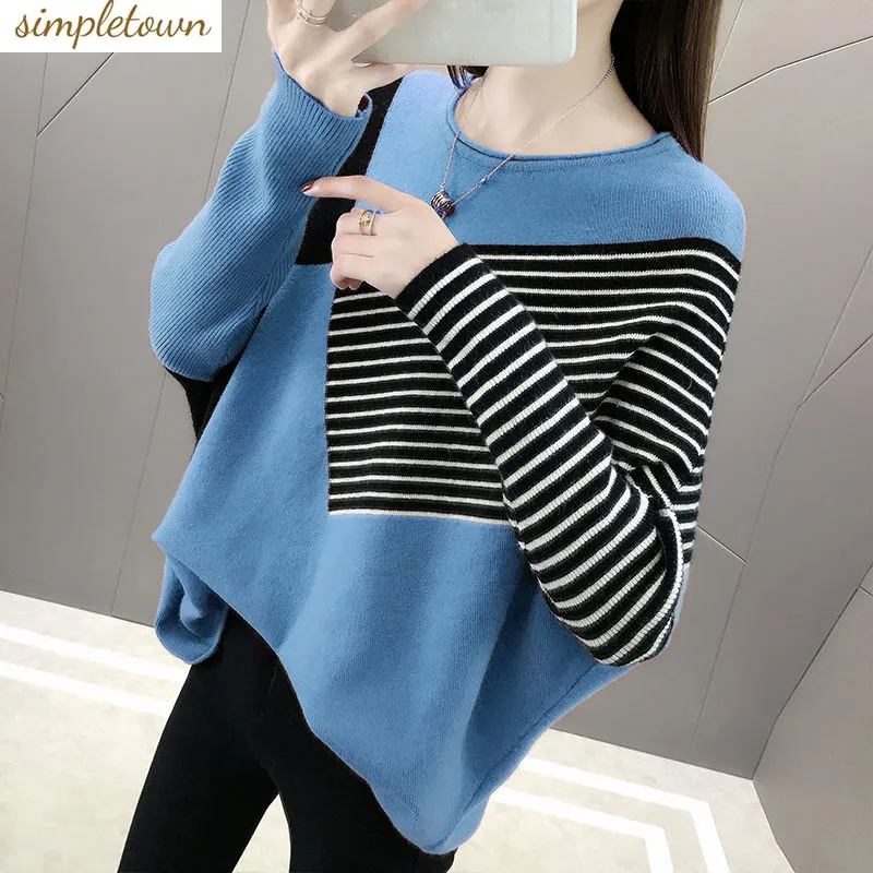 

Spring 2023 New Women's Batshirt Short Sweater Coat Women's Spring and Autumn Versatile Outwear Loose Knitted Sweater