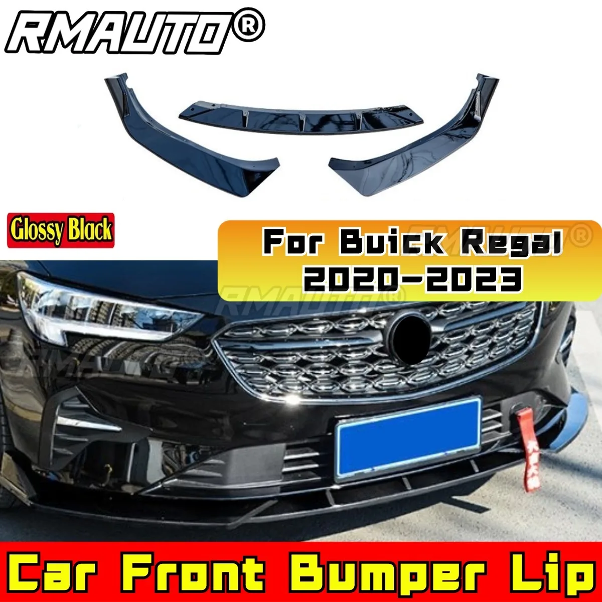 

For Buick Front Bumper Lip Splitter Diffuser Spoiler Bumper Lip Protector for Buick Regal 2020-2023 Body Kit Car Accessories