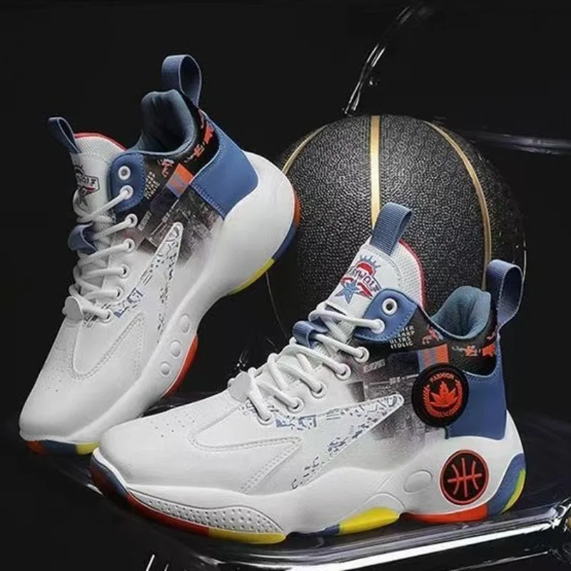 

Fashionable High Top Men's Shoes Outdoor Basketball Running Sneakers for Men Anti-slip Breathable Comfort Platform Shoes for Men