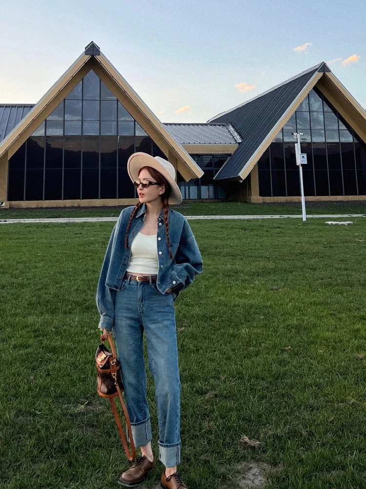 

Джинсы с высокой талией и прямым кроем, эластичные, женские, премиум-качества, брюки в пол, длинные брюки 7/8