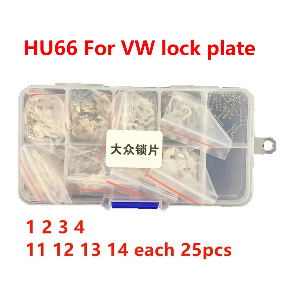 200 قطعة/الوحدة ل HU66 قفل السيارة إصلاح الملحقات قفل السيارة ريد قفل لوحة لشركة فولكس فاجن/أودي قفل إصلاح أطقم 1 2 3 4 11 12 13 14 2