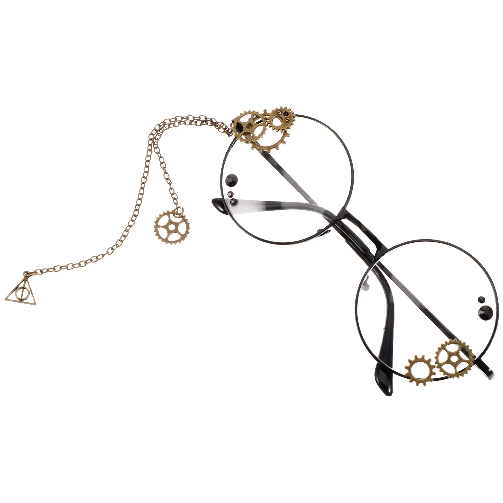 로리타 스팀펑크 안경 기어 안경 소품 파티 의상 액세서리 소녀들을 위한 선물 크리스마스 할로윈 로리타 파티 소품