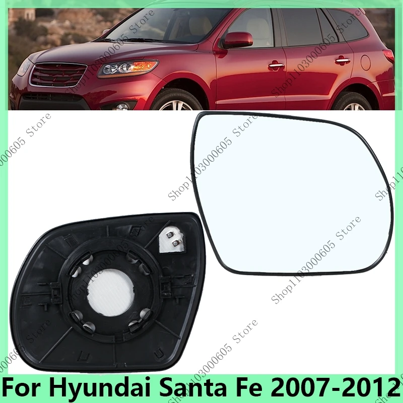 Heated Rearview Side Mirror Glass Lens For Hyundai Santa Fe 2007-2010 2011 2012 Replacement Accessories 87621-3J000 87611-3J000