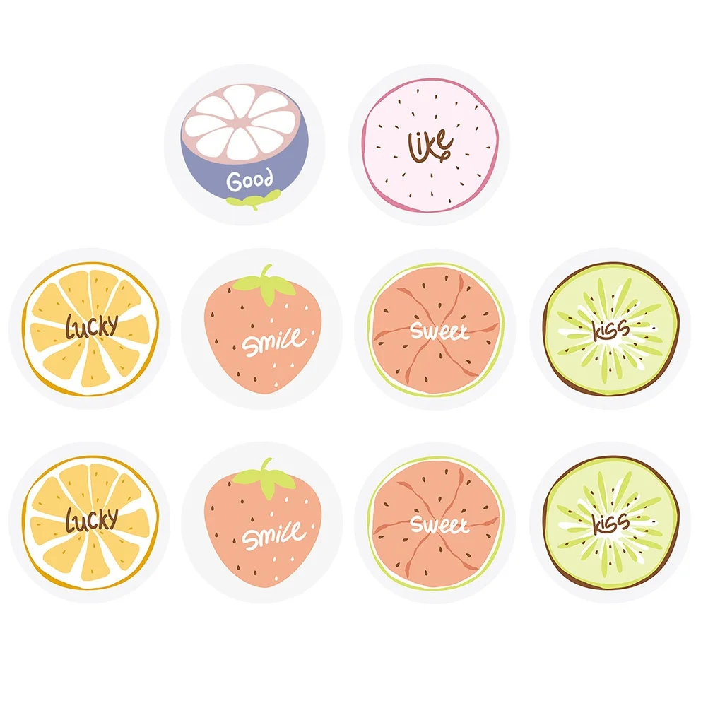 

10pcs PE Shower Caps Cartoon Fruit Pattern Shower Caps Waterproof Bathing Hats Assorted Color (1pc Mangosteen 1pc Pitaya 2pcs St