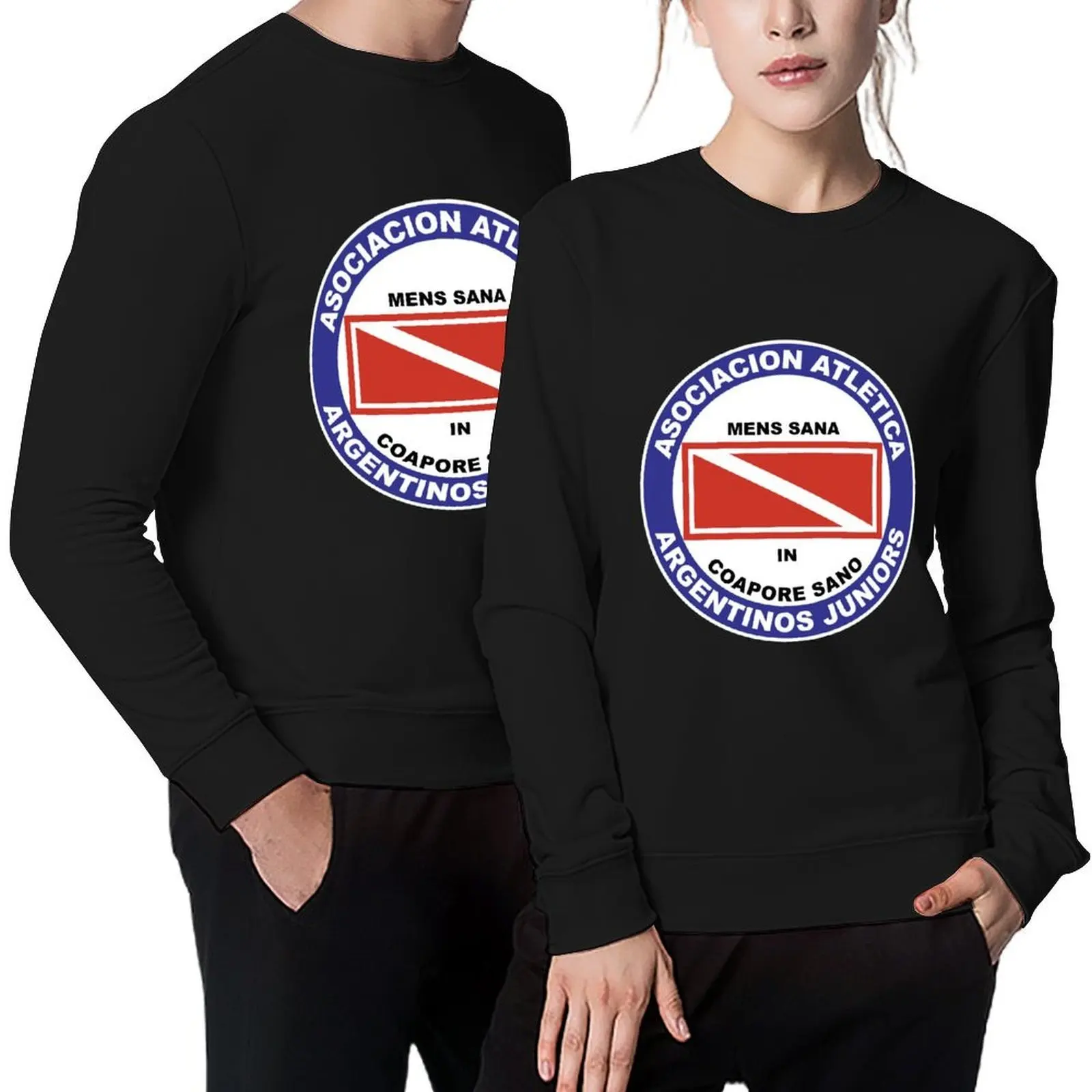 

Argentinos Juniors Crest/Logo Pullover men clothes autumn new products mens designer clothes aesthetic clothing men sweatshirt