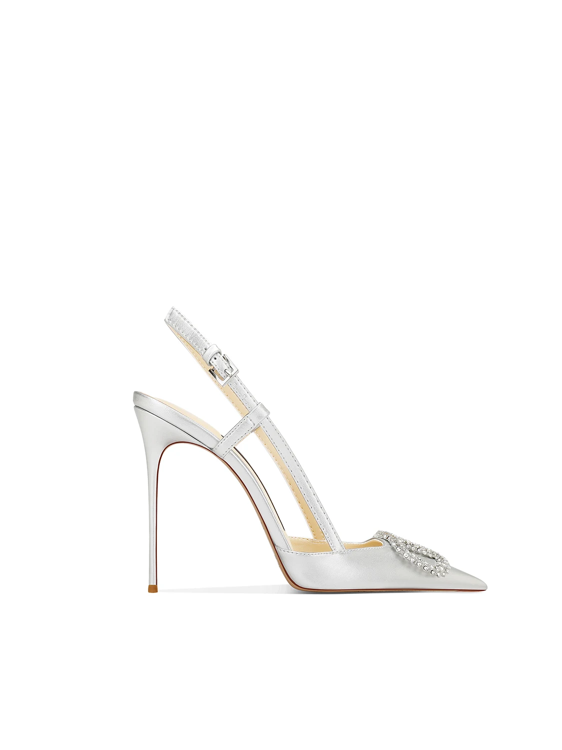 Silver Sandals Women's 2025 New Pointed Stiletto High Heels - Image 3