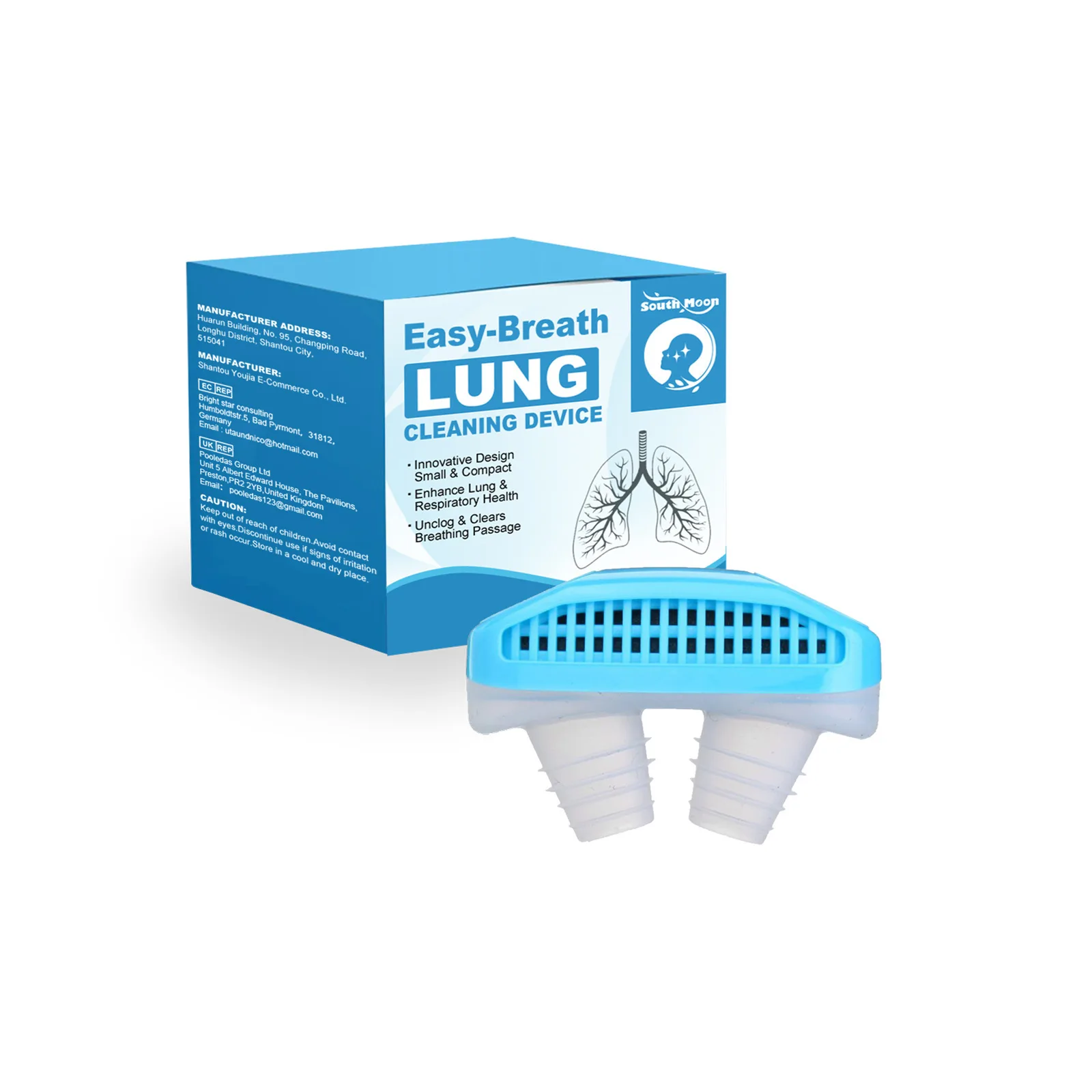 Lung Cleansing Device Nasal Inhaler Lung Detox Support Easy Breath Avoid Nose Congestion Allergic Rhinitis Dispel Cold Dampness