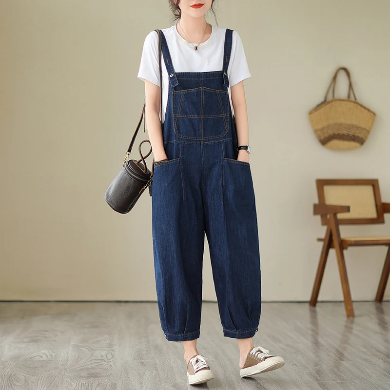 6224 Early Autumn Fashion Women's Denim Pants Spring Fall Fashion Classical Vintage Overalls Female Streetwear Hip Hop Trouser