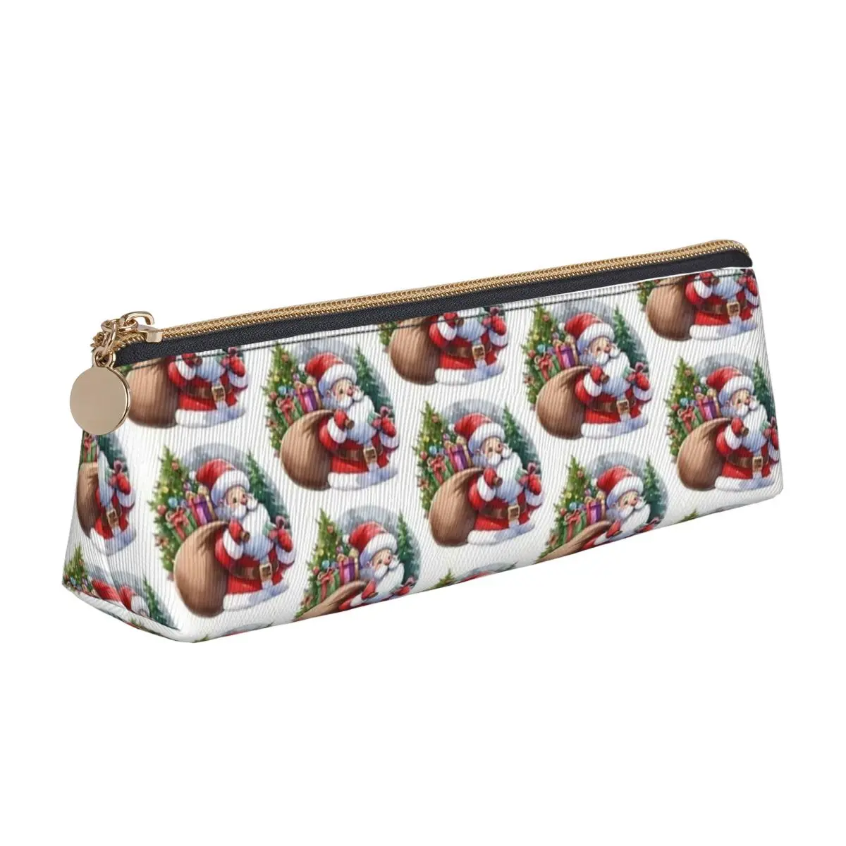 Christmas Santa Pencil Case Students Lovely Pen Box Custom DIY Back To School Pencil Cases Supplies Gift