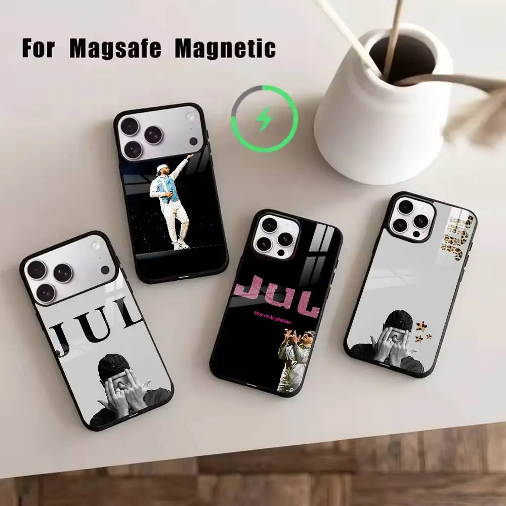 

rap Jul Phone Case For iPhone17,16,15,14,13,12,11 Plus,Pro Magnetic For Magsafe Wireless Charging