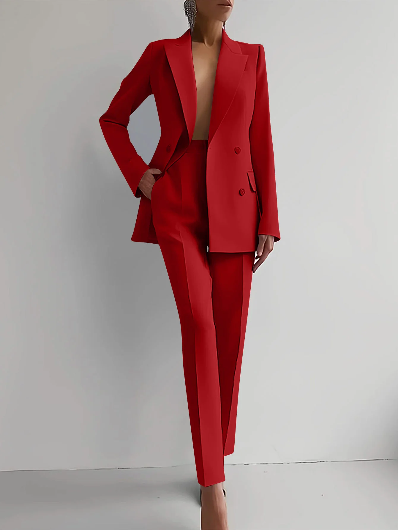 Foreign trade cross-border fashion leisure commuting professional clothing women's suit two-piece set