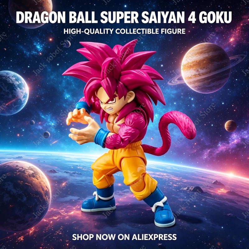 

【In Stock】BANDAI S.H.Figuarts Dragon Ball Son Goku MINI SSJ4 SHF Action Figure Collection Gift