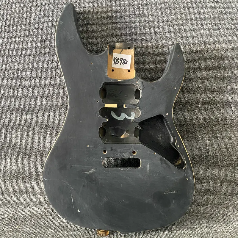 

YB982 Electric Guitar Body Black Color 2 Points Tremolo HSH Pickups with Damages and Dirty Right Hand Special Sales