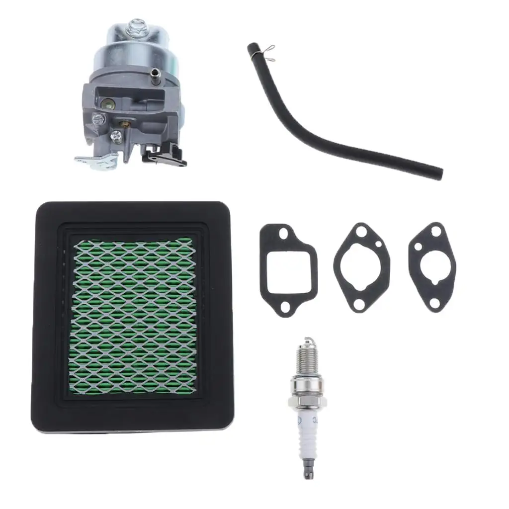 Set carburatore tosaerba/filtro aria/linea carburante/candela/guarnizione parti per motori GCV135 GCV160 5