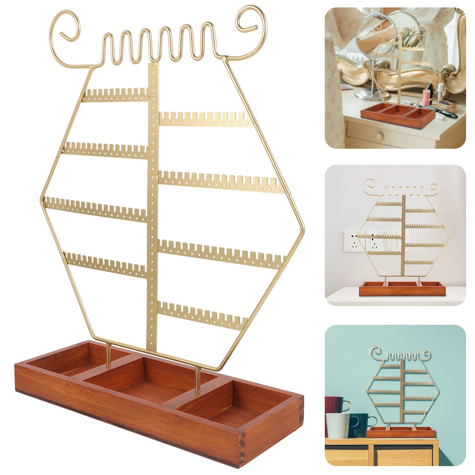 Decorative Earring Display Stand Unique and Stable for Girls to Organize and Showcase Ear Studs Earrings Organizer