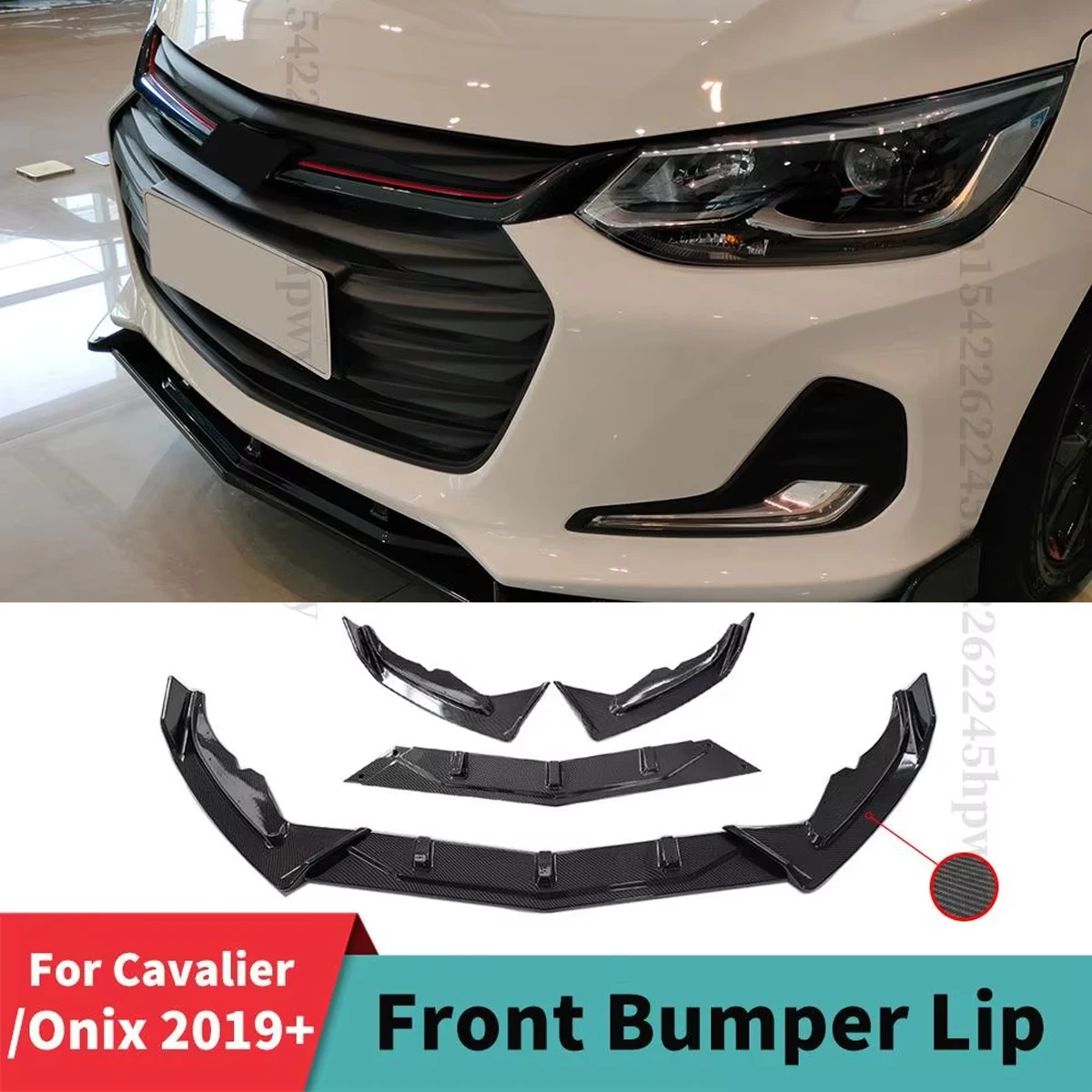 

Deflector Decoration Tuning Accessories Modified For Chevrolet Cavalier Onix Plus Premier 2019 2020 2021 Front Bumper Lip Chin