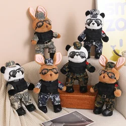 Creative Camouflage Uniform Panda Plush Toys Kawaii Corps Bunny Doll Stuffed Animals Cute Rabbit for Kids Girls Gifts Home Decor