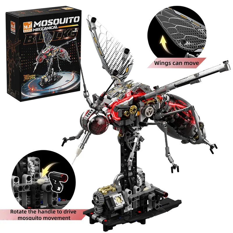 

Технический конструктор 747 деталей: Механическая модель насекомого-комара, развивающая игрушка-конструктор для сборки, подарок для мальчиков и взрослых