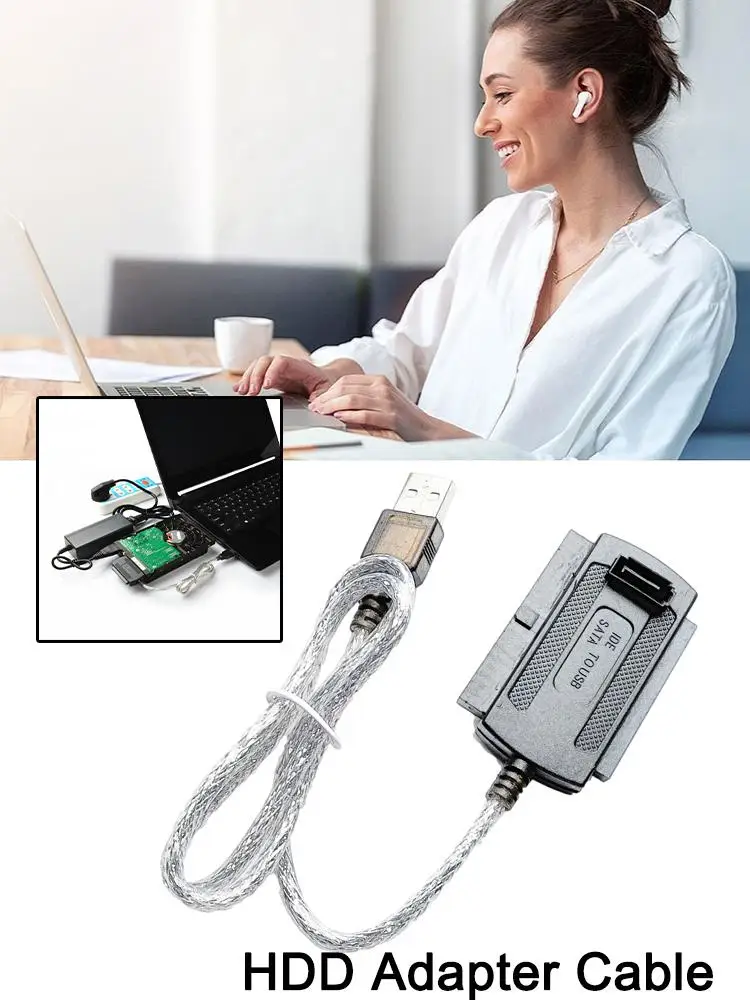 3 In 1 USB 2.0 To 3.5" SATA PATA IDE Drive Adapter Converter 3.5 Inch Hard Drive Disk HDD Adapter Cable For PC Laptop Converter