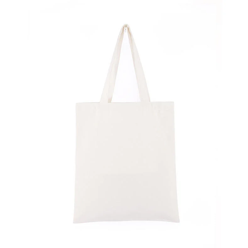 SCCFMM 5Pcs Fashion Promotional Canvas Tote Bags, Thermal Transfer Sublimation Blank Handbags For Shopping Beach Travel, For DIY