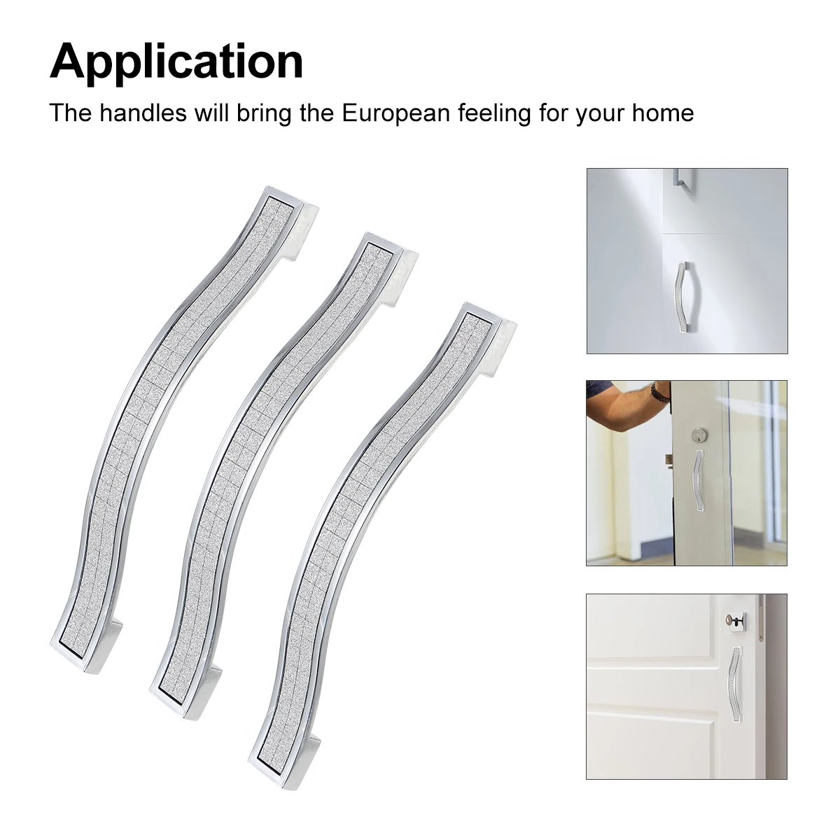

10 Pcs European Style Drawer Handle Handles Kitchen Alloy Brushed Cabinet Hardware