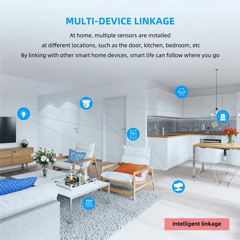 ABZZ-Smart Home Human Body كاشف حركة بالأشعة تحت الحمراء Tuya Wifi PIR Sensor Smart Life متوافق