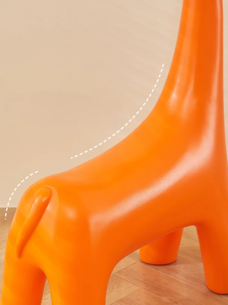 Giraffe Plastic Benches Design Animal Children\'s Chair Modern Nordic Stools Kids Small Furniture for Home Living Room Chairs