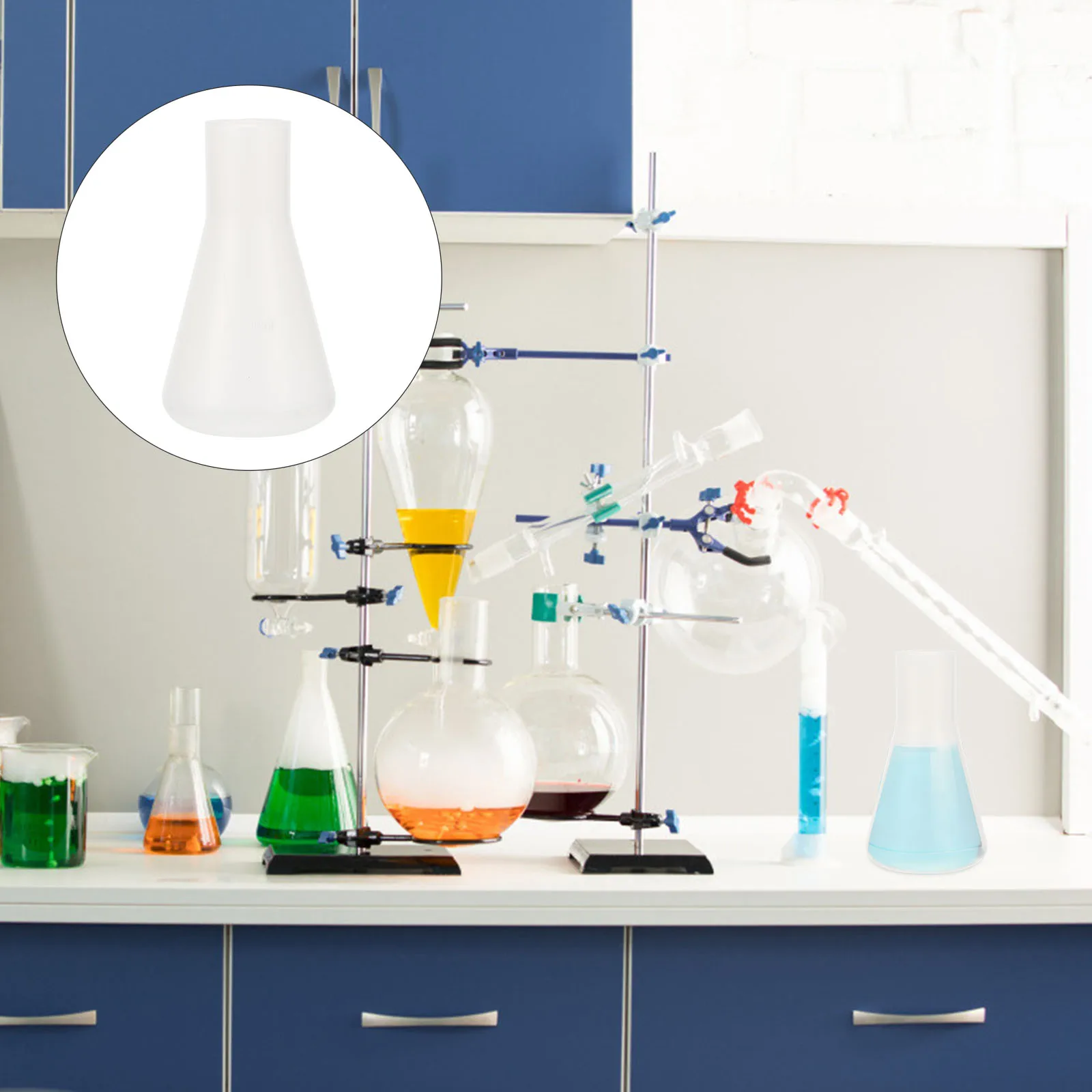 

10 Pcs Experimental Beaker Plastic Conical Flask for Laboratory Scale Chemistry Equipment Thick Wall Storage Saving