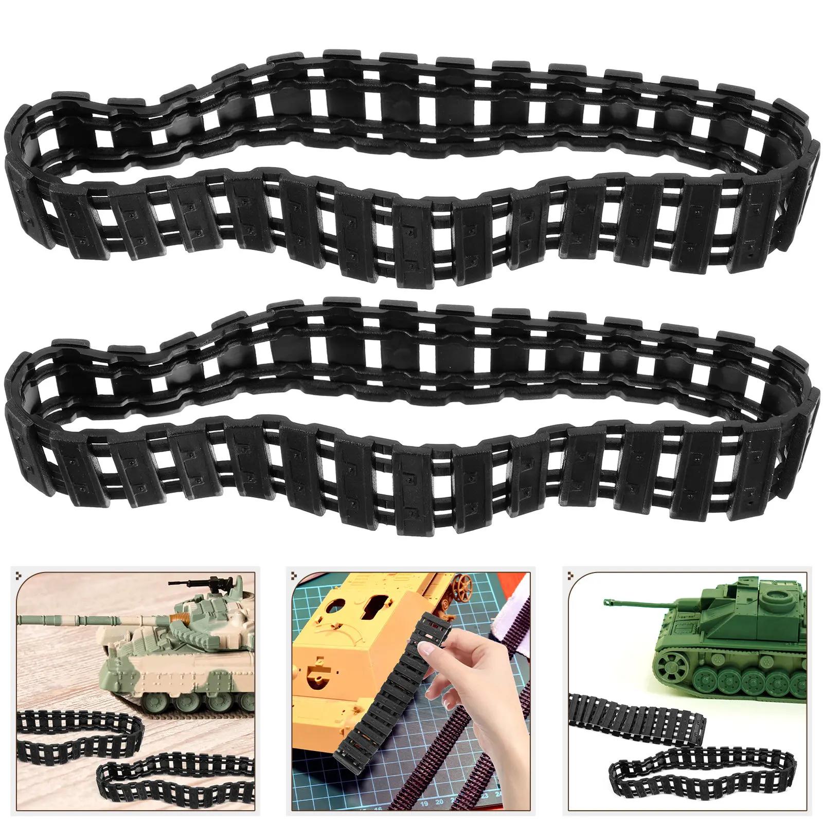 

2Pcs Plastic Tank Tracks Replacement for Rc Tank DIY Robot Track Smooth Maneuverability on Rocks Ramps Uneven Surfaces Strong