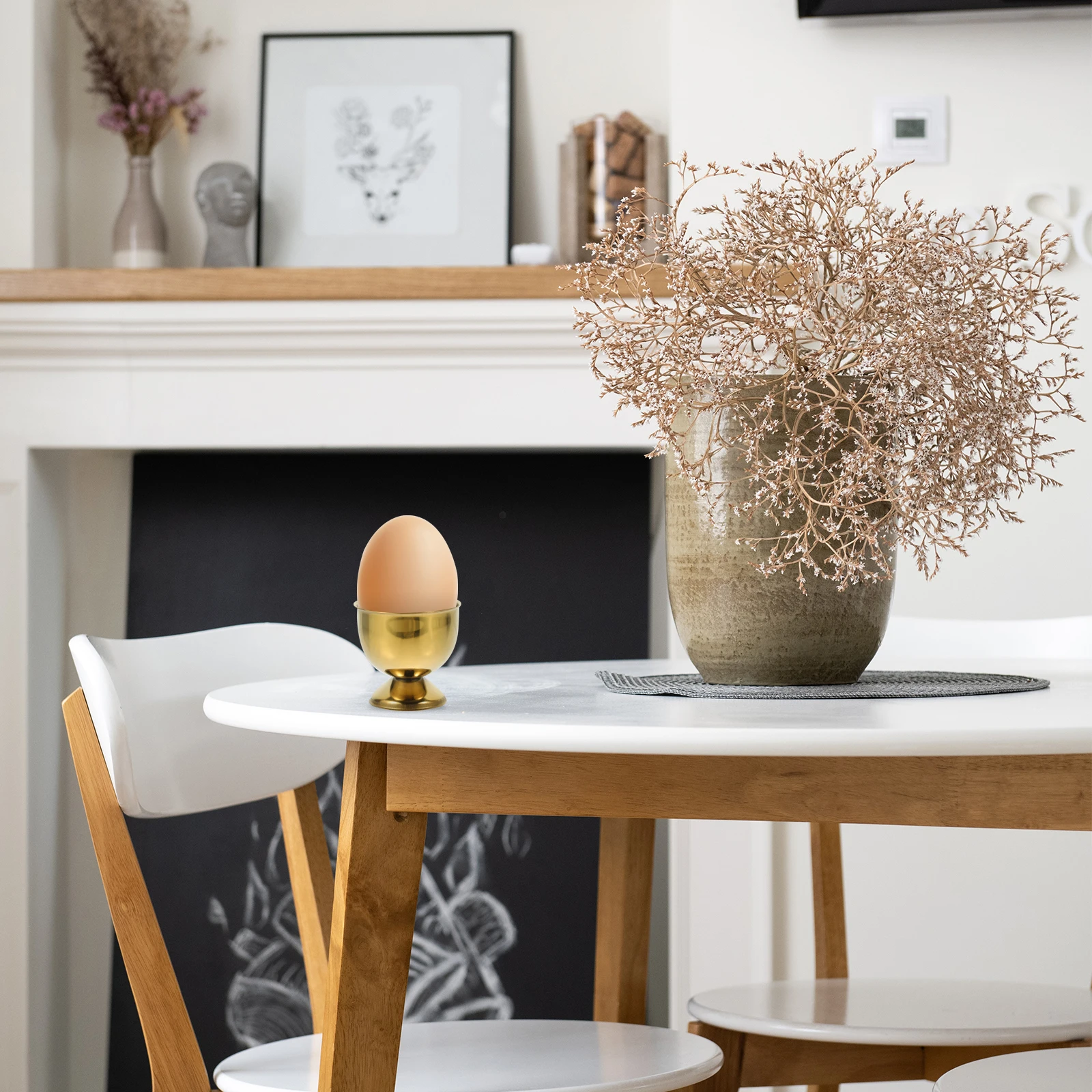 

6Pcs Egg Cup Holders Stainless Steel Boiled Egg Stand Flat Base Metal Cups for Home Kitchen Dining Beer Cup