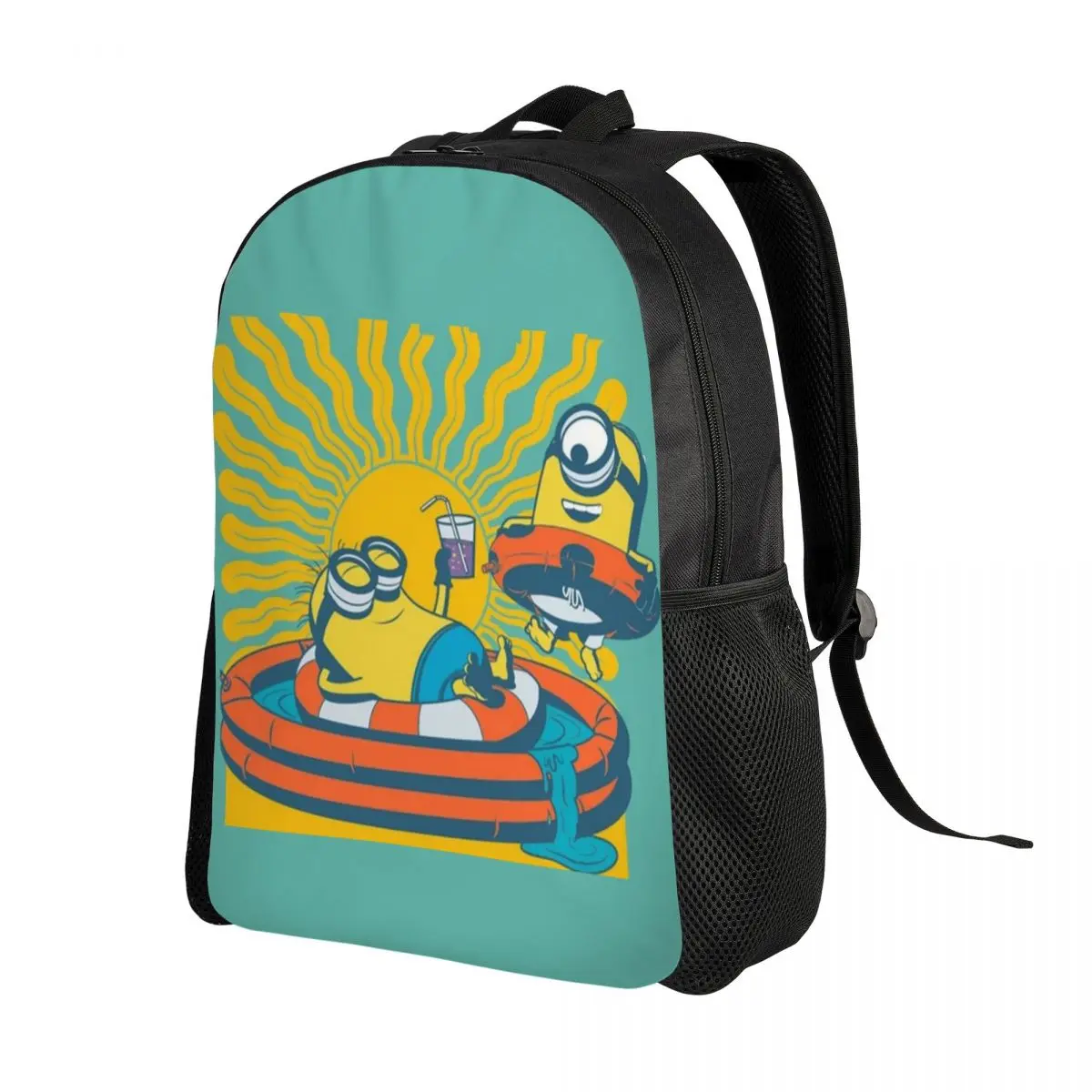 Custom Minions Endless Summer Vibes Cartoon Backpack Women Men Fashion Bookbag for School College Bags