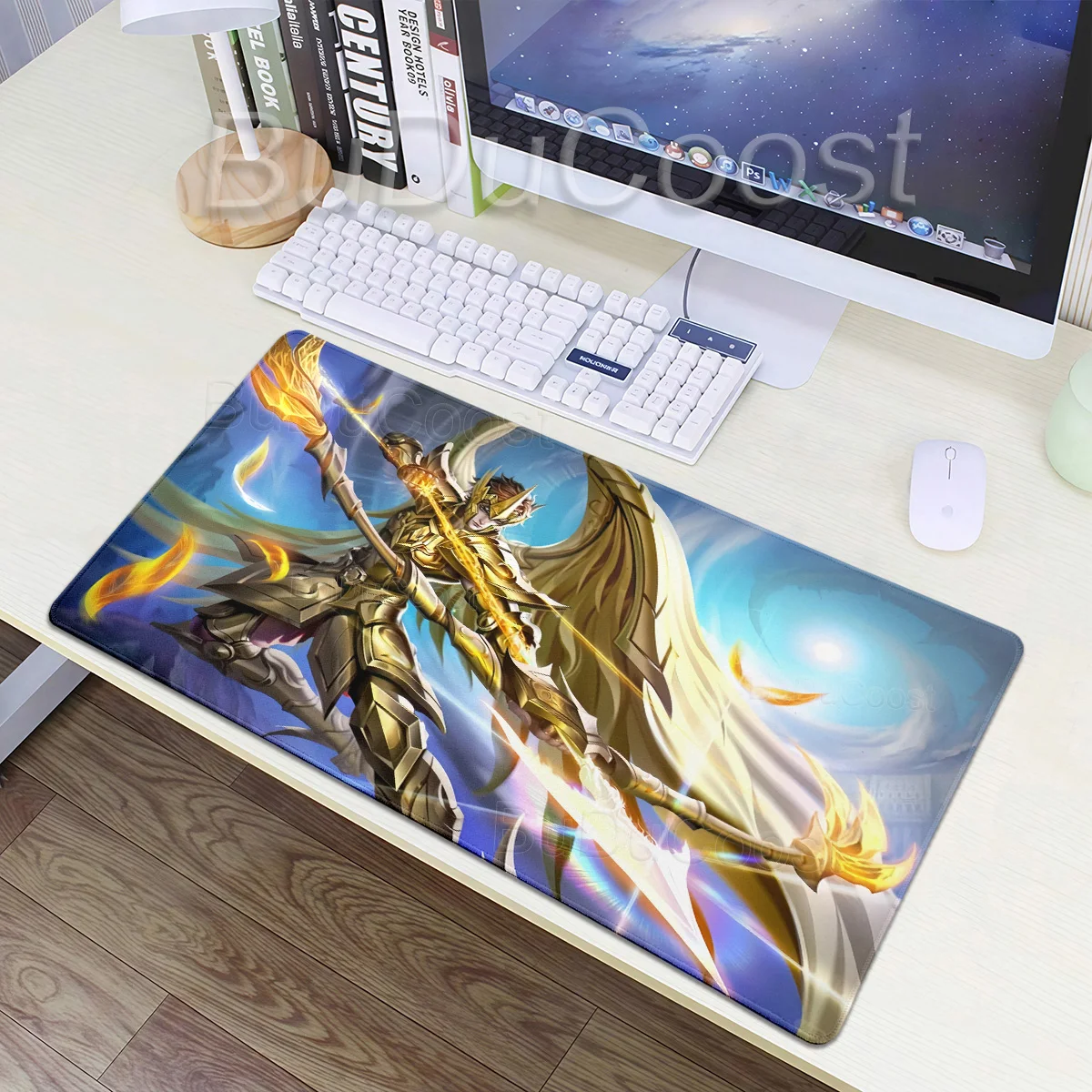 Anime Saint Seiya Mousepad Natural Non-slip Rubber Game Mouse Durable Desktop Mousepads Keyboard Pad Deskmat Office Accessories