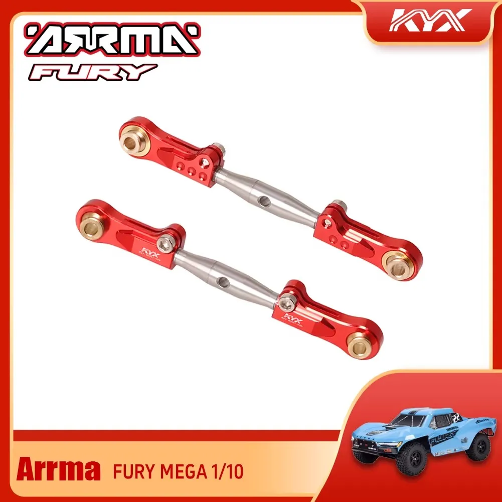 KYX RC model car Arrma FURY MEGA 1/10 two wheel drive off-road vehicle short truck metal rear pull rod