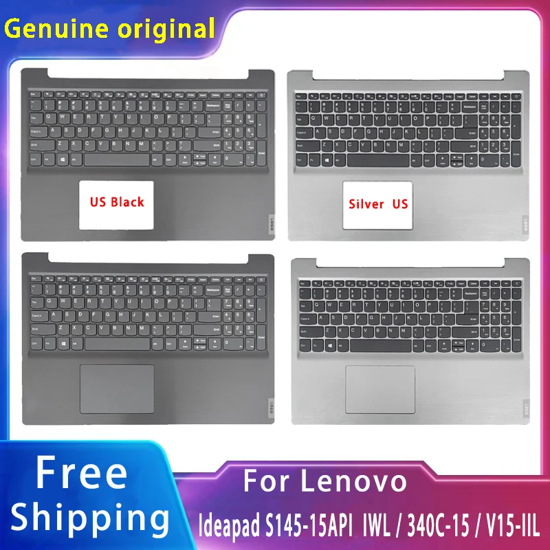 New For Lenovo Ideapad S145-15API IWL / 340C-15 / V15-IIL;Replacemen Laptop Accessories Palmrest/US Keyboard With LOGO