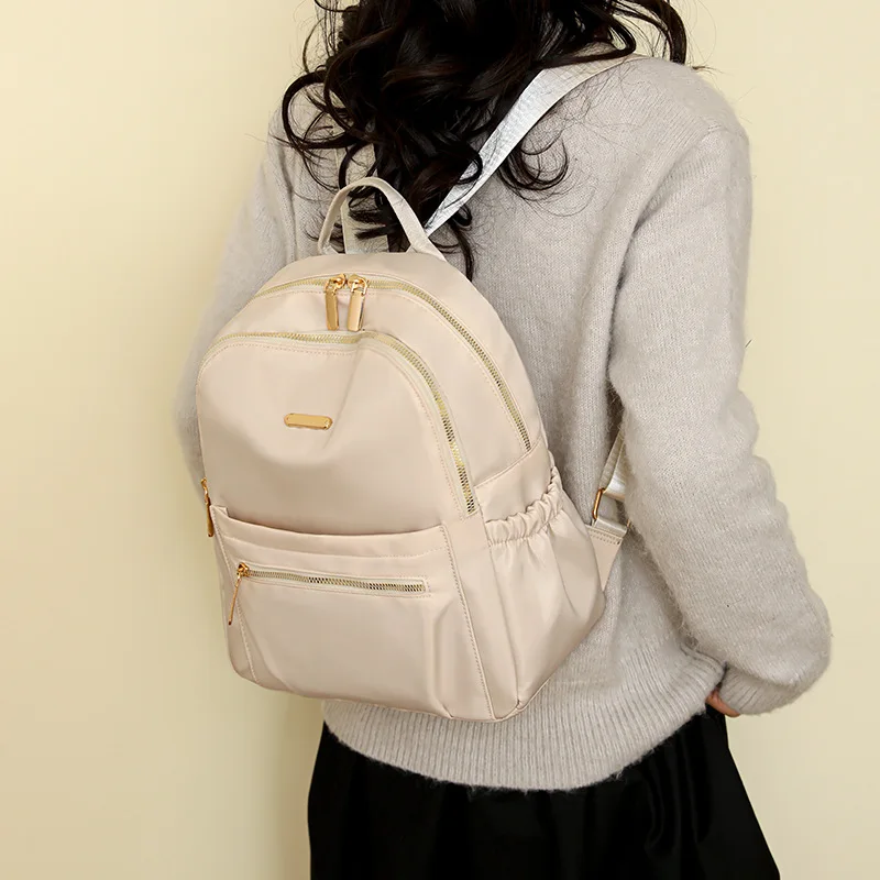 Women Backpack Nylon Girl New College Student School Bag Laptop Bag Vintage Female Anti Theft Travel Ladies Backpack