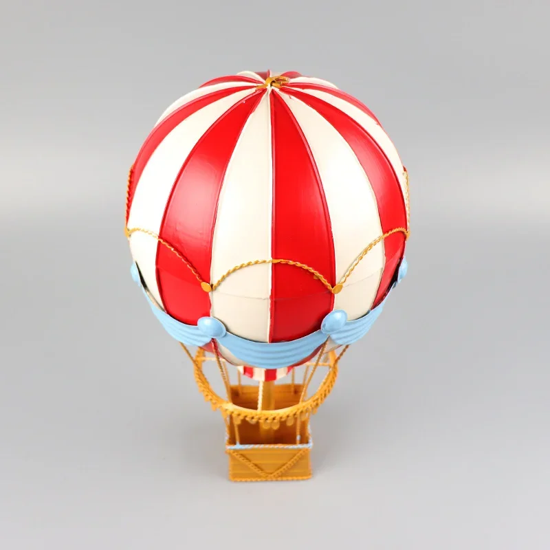 Aqumotic Hanging Hot Air Balloon Decoration Hanging Iron Metal Artwork Travel Charm Romantic Kids Favor Cartoon Balloons Stand
