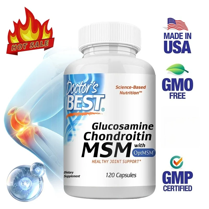 Glucosamine Chondroitin MSM with OptiMSM, Joint Support, Helps with Joint Mobility, Overall Health