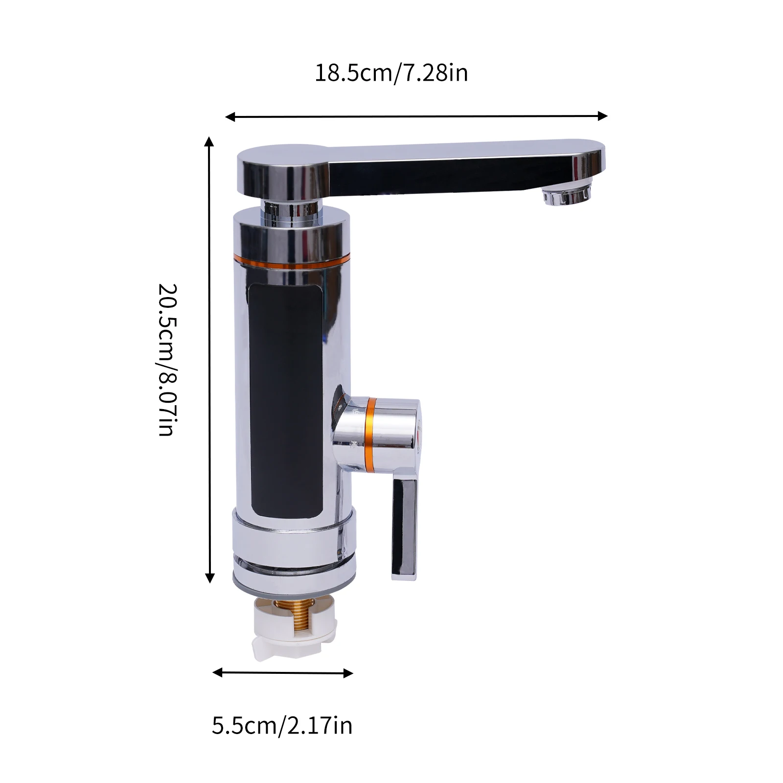 110V Hot Water Heater Faucet Instant Tankless 3000W Electric Kitchen Bathroom Fast Heating Tap with LED Digital Display