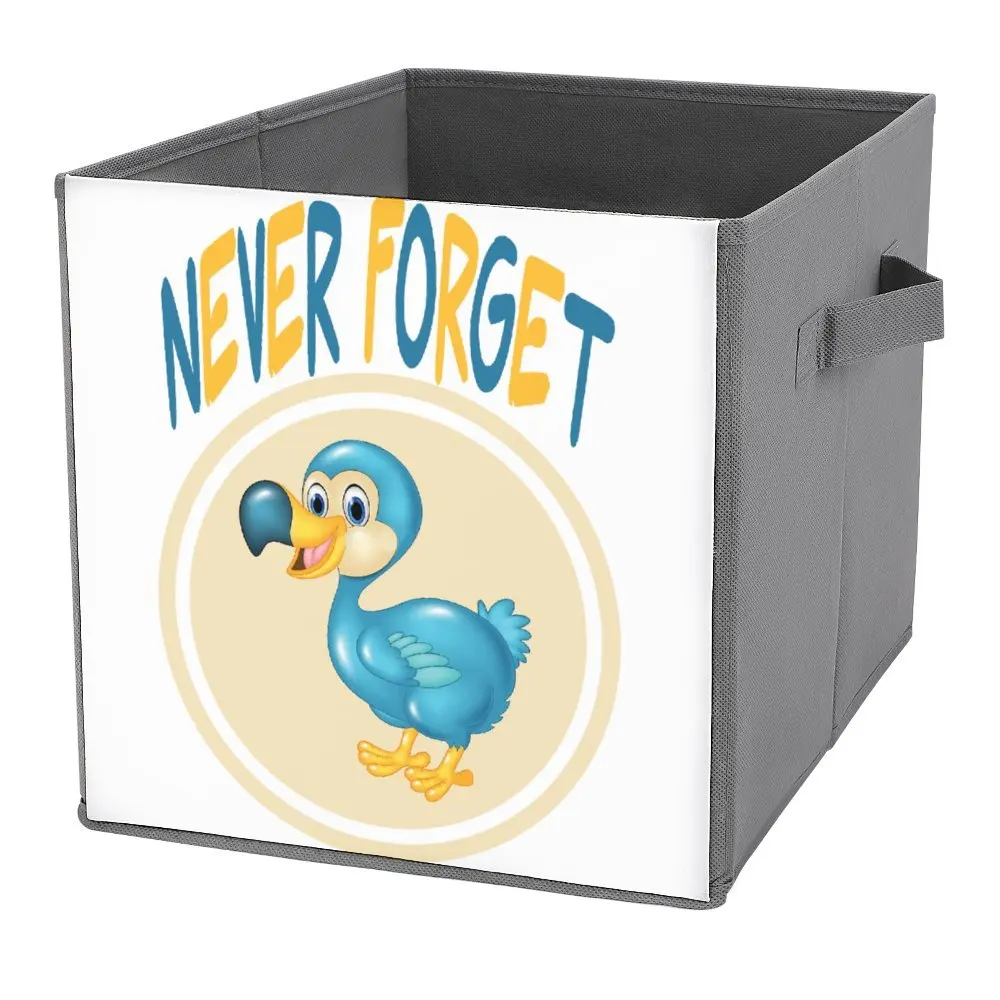 Folding Storage Box Funny Dodo Bird Never Forget Extinct Animal Birdin Storage Tank Multifunctional Storage of Clothes Lifting H