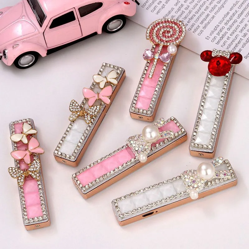 

Charging Personalized Creative Gift for Women with Diamond Studded USB Cigarette Lighter Encendedor Eléctrico Gadgets for Men