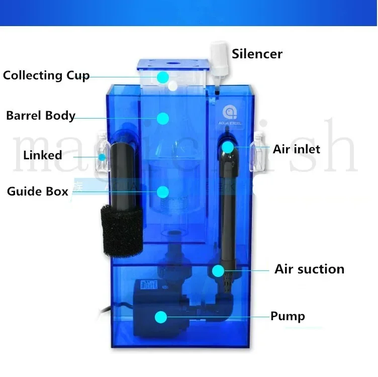 AQUAEXCEL Aquarium External Skimmer HP1 HP2 HPL Coral Skimmer Reef Skimmer Aquarium Filter Seawater Fish Tank Protein Separator