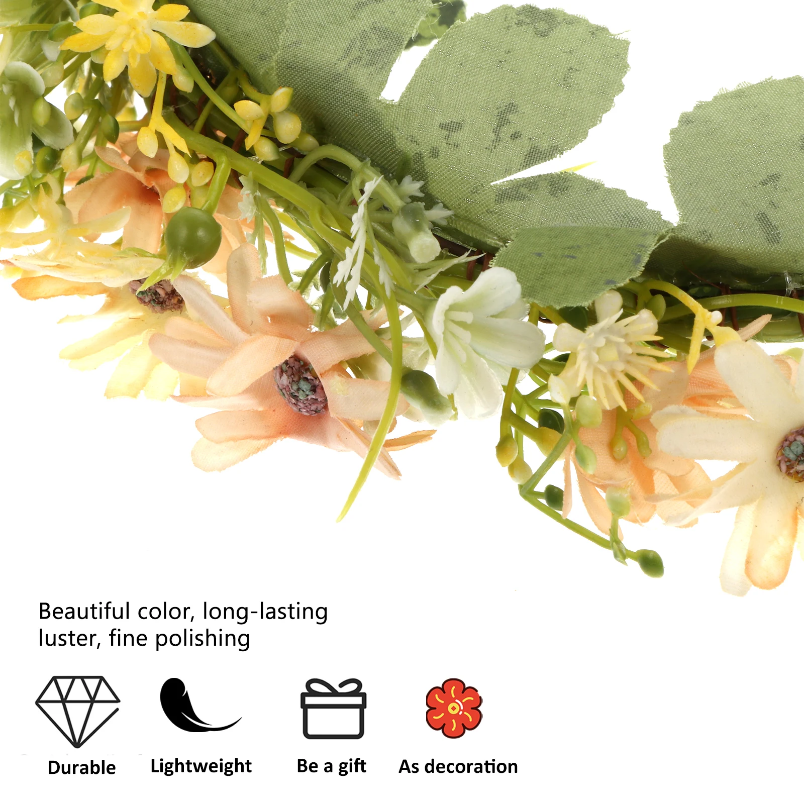 

Wreath Headband Garland Headdress Women Girls Fabric Bridesmaid Artificial Wedding Decorative Hairband Simple Wreath Headpiece
