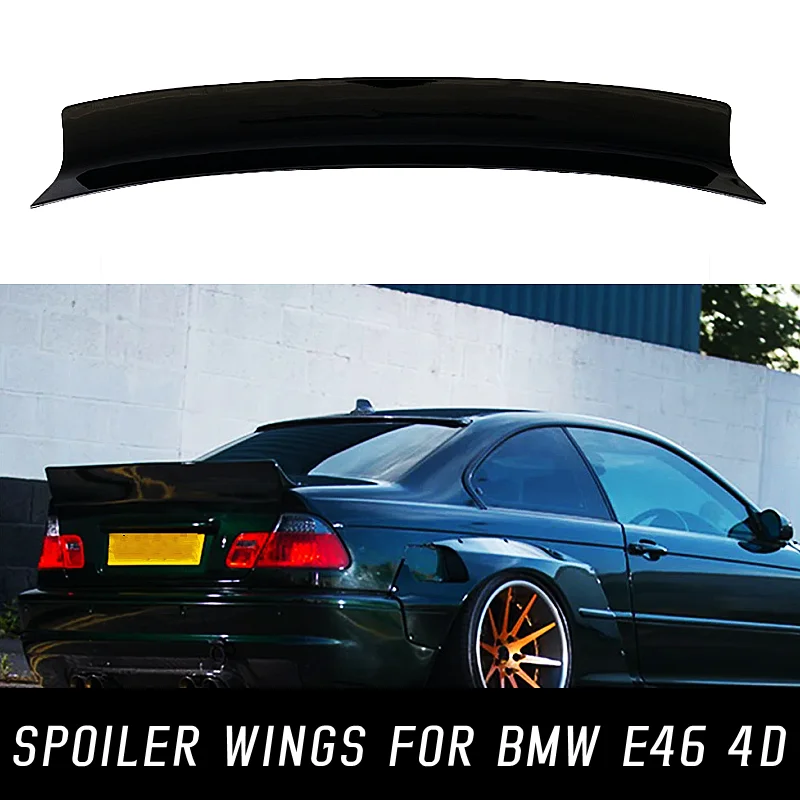 

Car Rear Trunk Lid Boot Ducktail Spoiler Wings For BMW E46 1999 2001 01 02 03 04 05 06 Sedan 4 Door Exterior Tuning Accessories