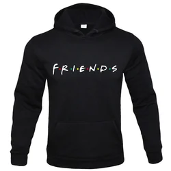 2024 nueva moda Sudadera con capucha letras amigos impresos marca hombres sudaderas con capucha Unisex Tops polar pulóver ropa informal estilo Hip Hop