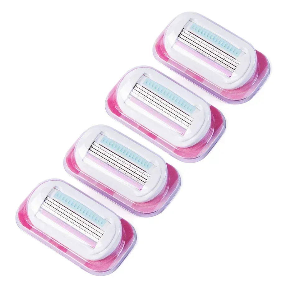 4 قطع شفرات حلاقة نسائية عالية الجودة مزيل شعر اللحية والجسم متوافق مع ماكينة حلاقة فينوس بديلة هدية صيفية