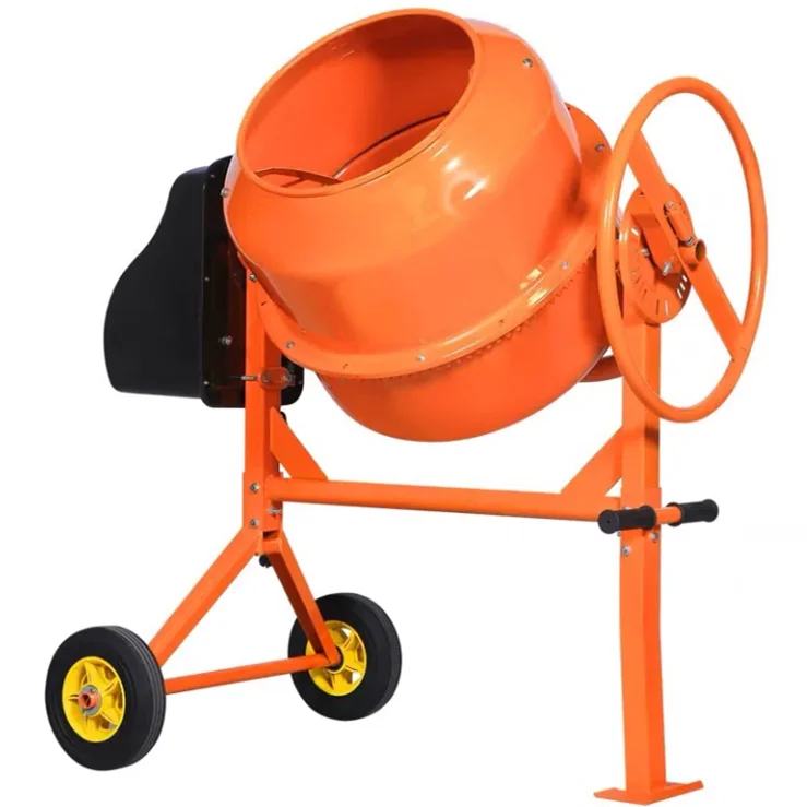 Factory owned and customizable mobile drum horizontal mortar cement concrete mixer