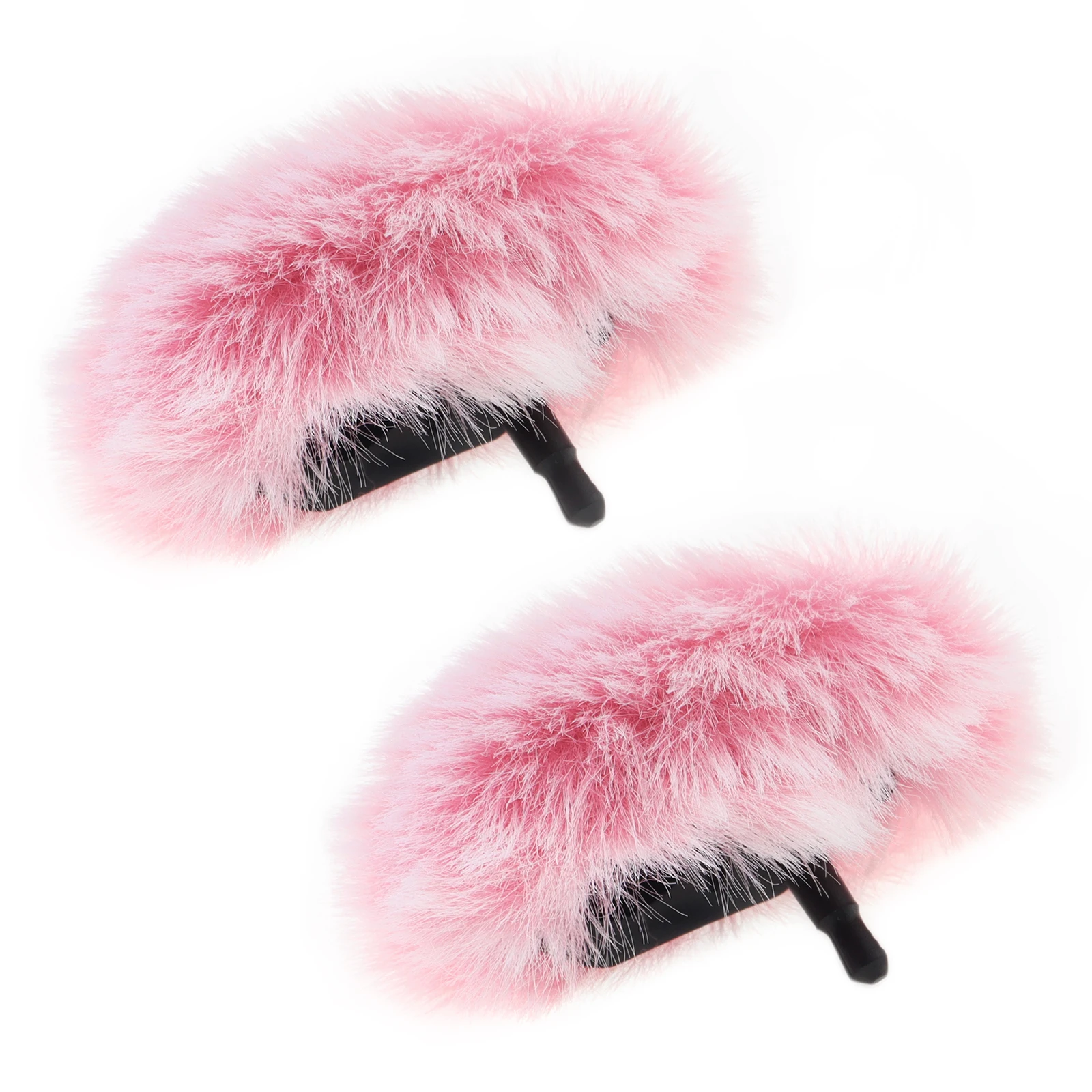 2pcs Microphone Windscreens Furry Windshield Fit for DJI Lavalier Mic 2 Microphones Furry Wind Muff Foam Black Pink view 2
