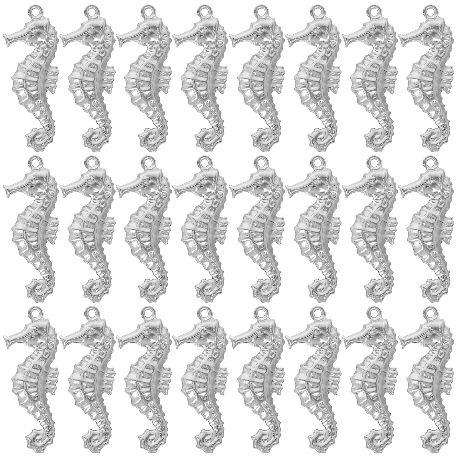 

50Pcs Stainless Steel Sea Horse Pendants DIY Jewelry Making Charms Ocean Themed Accessories Necklace Bracelet Supplies