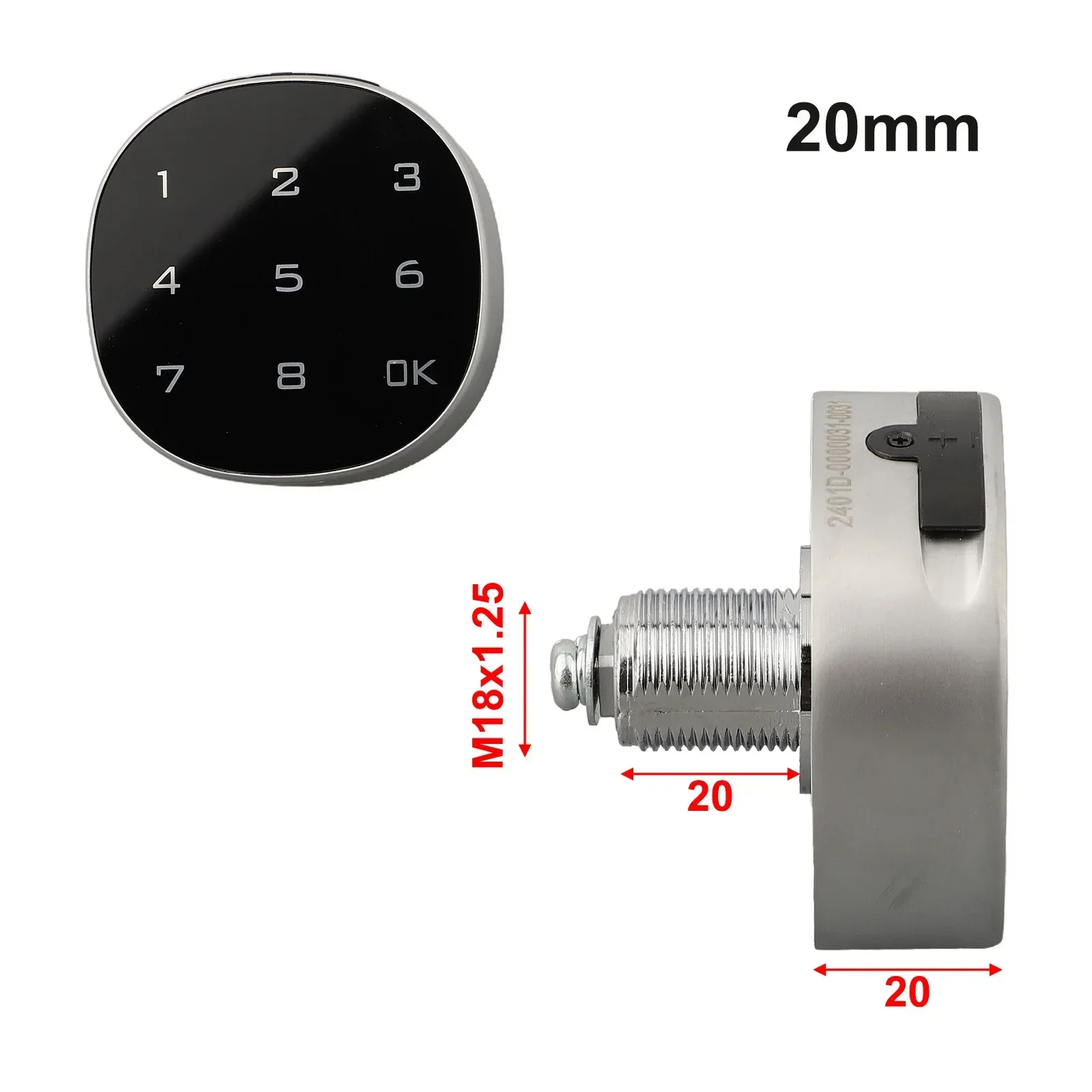 File Cabinet Tongue Lock Locker Drawer Lock Touch Screen Digital Electronic Combination Lock For Cabinet Mailbox Documents